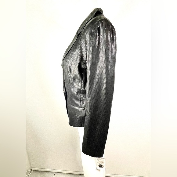 NEW Free People Black Sequin Jacket, SZ 8- LT21R - Picture 2 of 4